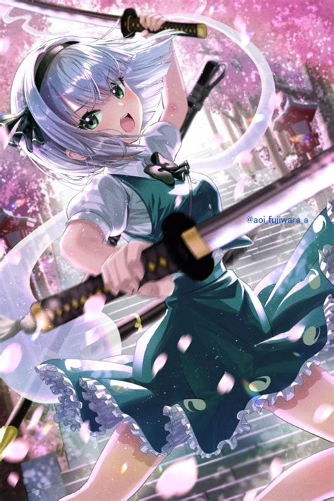 Konpaku Youmu Yōmu Konpaku Touhou Image by aoi fujiwara a