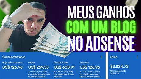 MEUS GANHOS NO ADSENSE USANDO APENAS UM SIMPLES BLOG NO TRÁFEGO