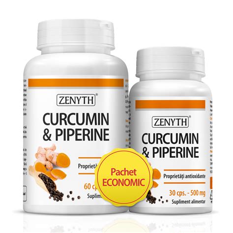 Pachet Curcumin Si Piperine Capsule Zenyth Farmacia Tei Online