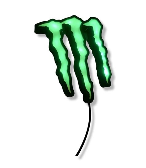 Stl File Monster Energy Logo Sign Led・3d Printing Idea To Download・cults