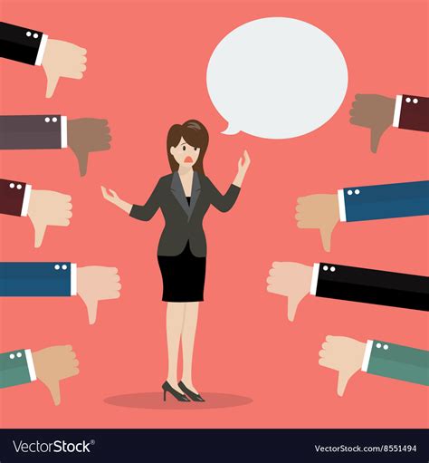 Bad Speech From Business Woman Royalty Free Vector Image