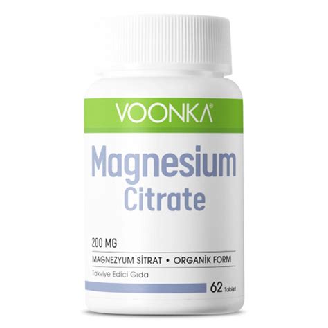 Magnesium Citrate 200 Mg 62 Tablet Voonka Lujain Beauty