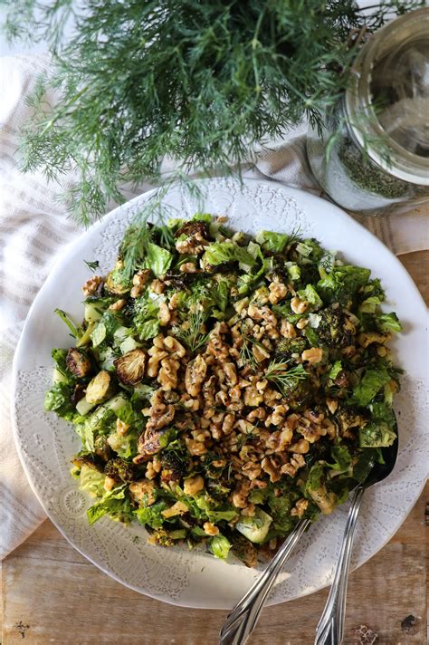 Roasted Broccoli And Brussels Sprout Salad — Jenan Land