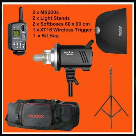 Godox MS200 Twin Light Studio Flash Kit