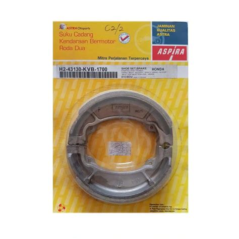 BRAKE SHOE ASPIRA H2 43130 KVB 1700 KAMPAS REM MOTOR HONDA Lazada