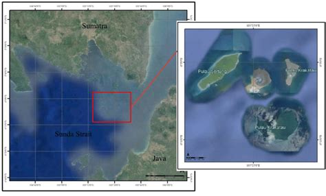 Study area map Anak Krakatau is a volcanic island located at the center... | Download Scientific ...