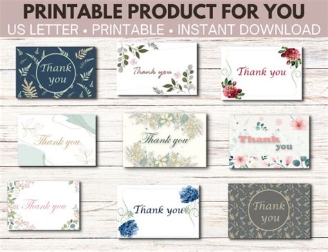 Printable Thank You Card - Etsy