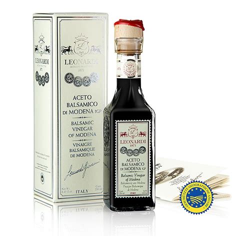 Leonardi Aceto Balsamico Di Modena IGP Francobollo 8 Jahre 250 Ml