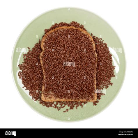 Typical Dutch Chocolate Sprinkles Hagelslag On A Slice Of Bread