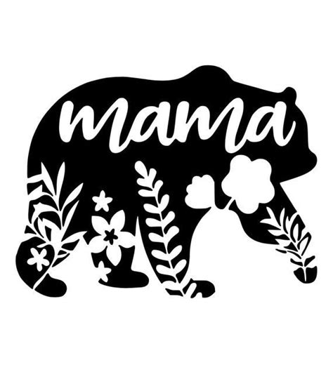 Mama Bear SVG Mama SVG Floral Mama Bear SVG Mama Bear - Etsy | Bear ...