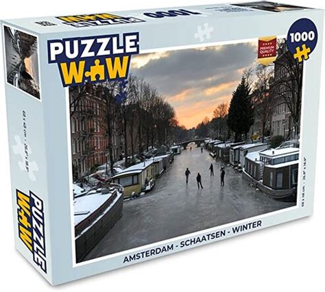 Puzzlewow Inverno Di Pattinaggio Sul Ghiaccio Di Amsterdam Puzzle