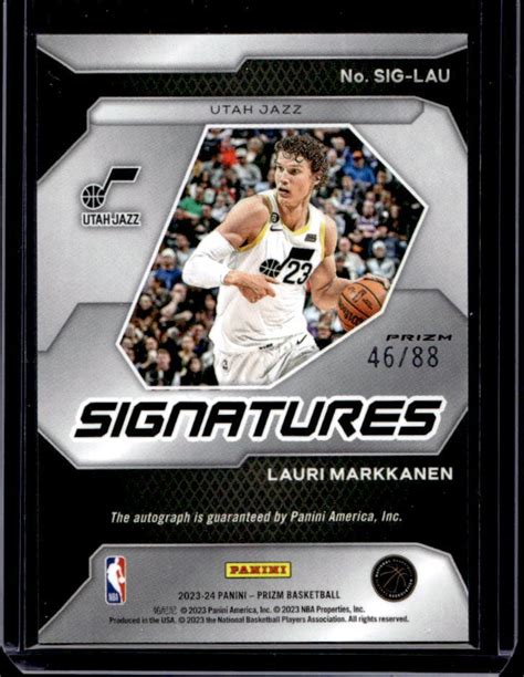 Panini Prizm Lauri Markkanen Signatures Choice Red Prizm Auto