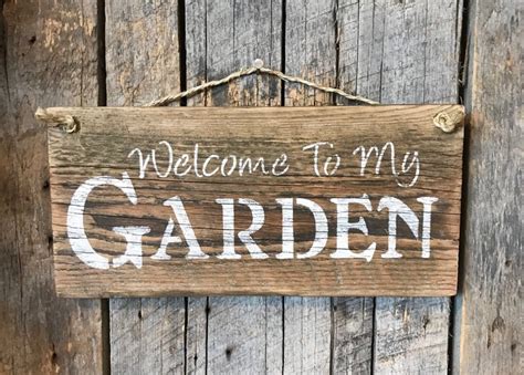 Welcome To My Garden Sign Garden Decor Gardening T Etsy