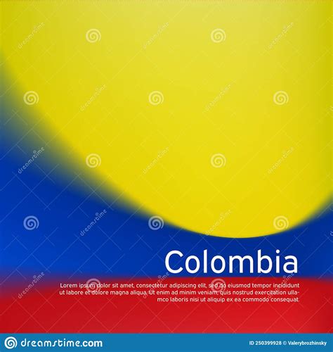 Colombia Flag Background. Blurred Pattern in the Colors of the