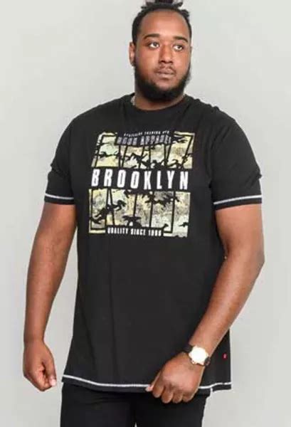 The Duke Clothing Co Bricket D Camo Brooklyn Printed T Shirt Black