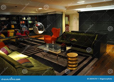 Modern Luxury Interior Club Lounge Stock Image - Image of contemporary ...