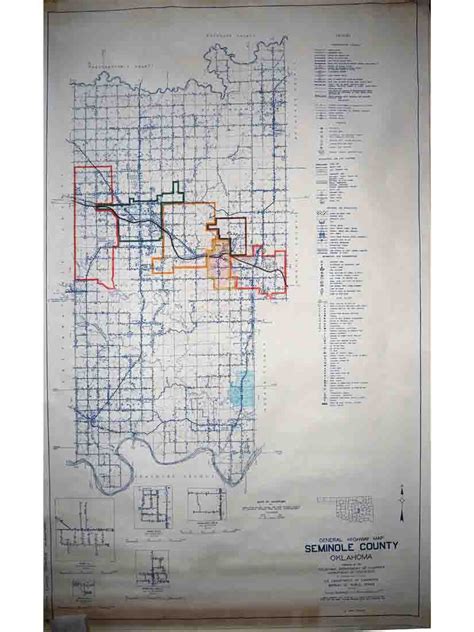 General Highway Map - Seminole County, Oklahoma - High Ridge Books, Inc.