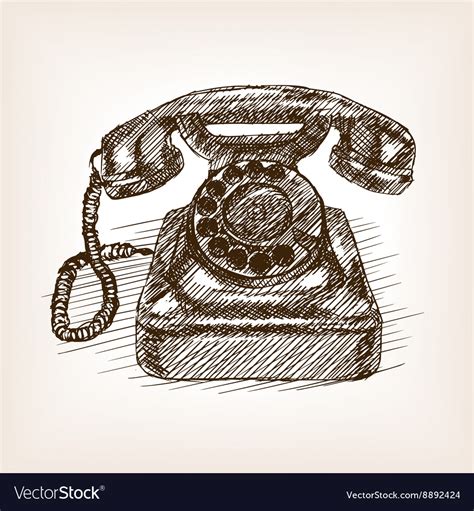 Old Telephone Drawing