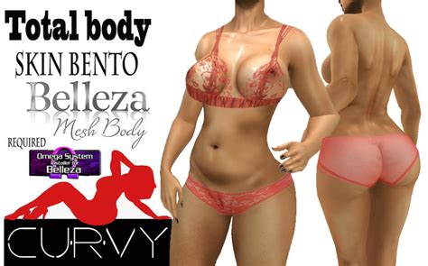 Second Life Marketplace Skin Body Belleza Curvy Blanca Bom