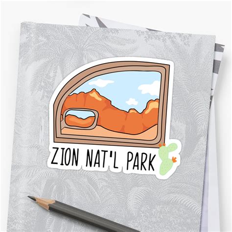 Zion National Park Stickers By Hilary Droke Redbubble