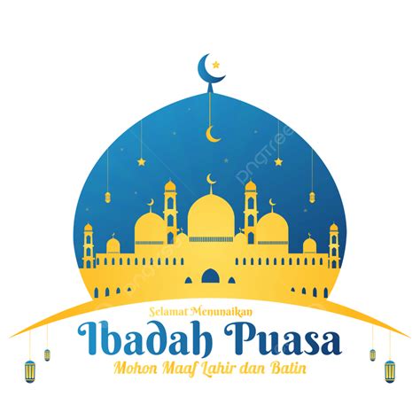 Puasa Vector PNG Images Selamat Menunaikan Ibadah Puasa Mohon Maaf