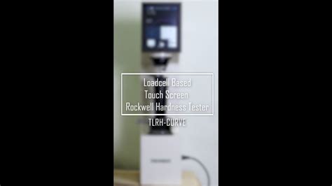 Loadcell Based Rockwell Hardness Tester TLRH CURVE YouTube