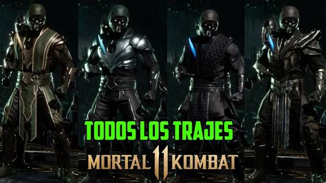 Mortal Kombat 11 Noob Saibot Todos Los Trajes Intros Y Poses