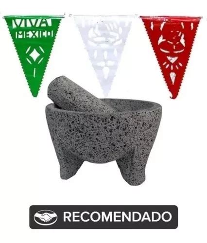 Molcajete Artesanal Piedra Volcánica Regalo Septiembre Meses sin