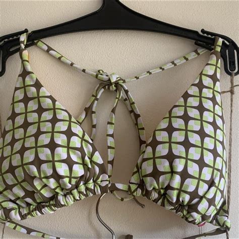 Bikini Top Slightly Padded Triangle Halter Neck Depop