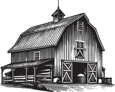 Barn silhouette on white background. Barn logo 44611976 Vector Art at ...