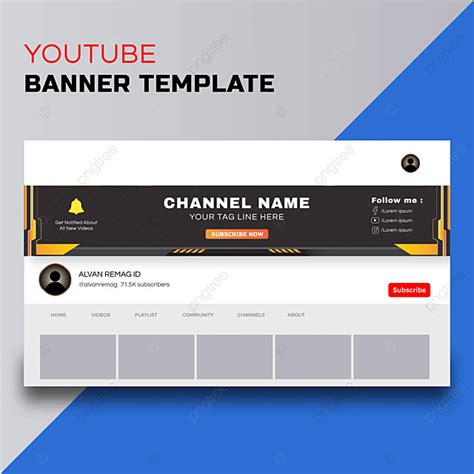 Modern Youtube Banner Template Design Vol 21 Vector Template Download