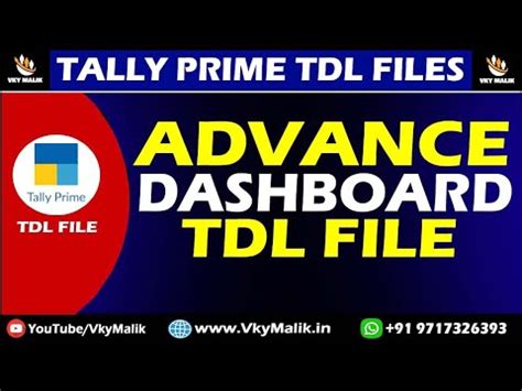 Advance Dashboard TDL File In Tally Prime Tally Prime Free TDL File