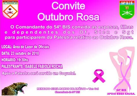 54º Bis Realiza Atividade Alusiva Ao “outubro Rosa”