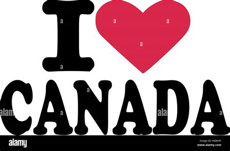 I Love Canada Stock Vector Image Art Alamy