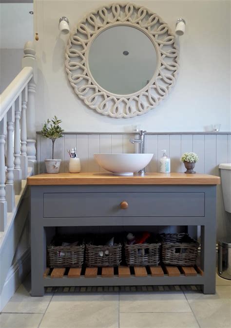 Farrow And Ball Paneling Purbeck Stone Bespoke Vanity Unit Moles