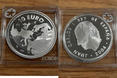 Spanien 10 Euro 2004 EU Erwererung PP Polierte Platte MA Shops