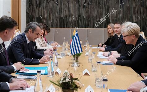 Lithuanian Prime Minister Ingrida Simonyte R Editorial Stock Photo ...