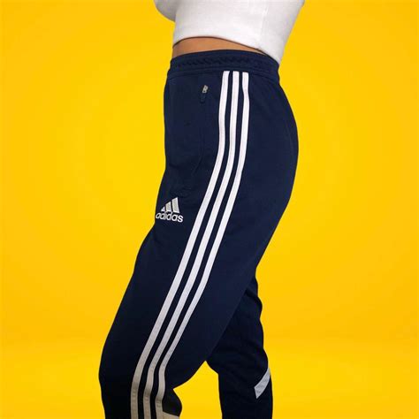 Vintage Adidas Tracksuit Bottoms Vintage Navy Blue Depop