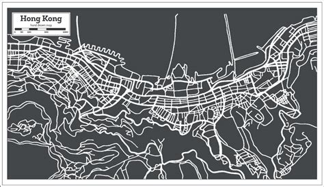 City Hand Drawing Hong Kong Map AI