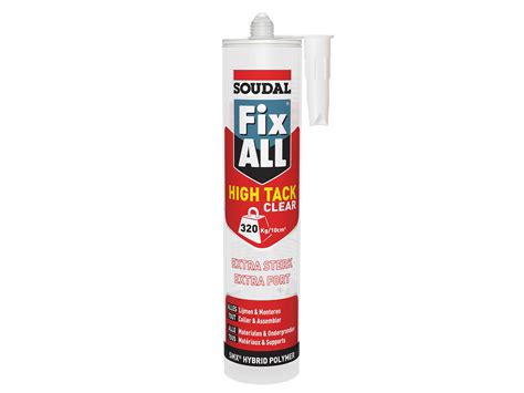 Soudal Fix All High Tack Colle De Montage 290ml Clear Hubo