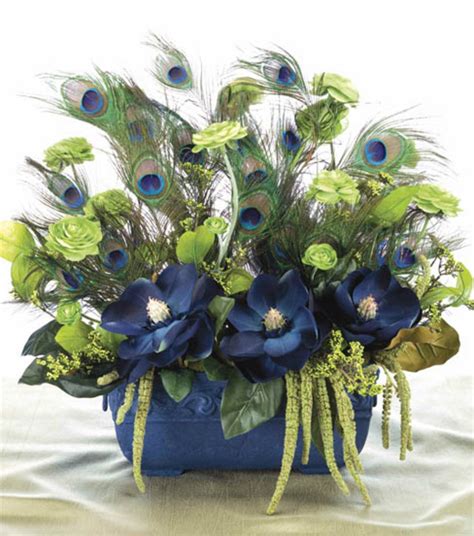 Peacock Feather Arrangement At Feather Arrangements Floral Art Flower Arrangements