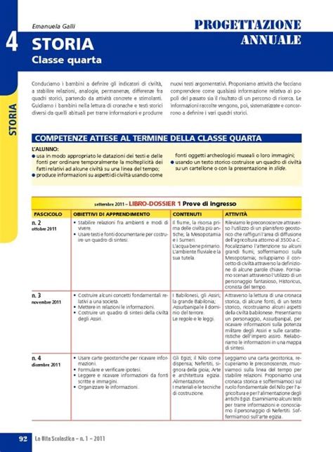 Progettazione Annuale Storia Classe Giunti Scuola