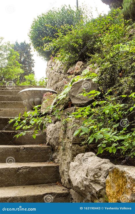 Stone Steps. Garden. Direction, Farmland Stock Image - Image of beauty ...