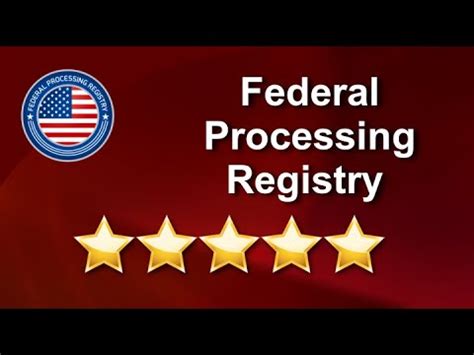 Federal Processing Registry Palm Harbor Exceptional 5 Star Review By