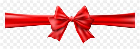 Red Bow With Ribbon Clip Art - Ribbon Banner Clipart - FlyClipart