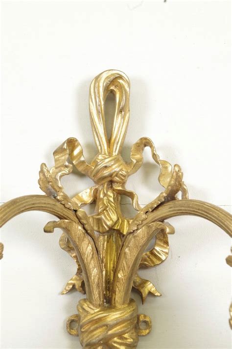 Proantic Pair Of Louis Xvi Style Gilt Bronze Wall Lights