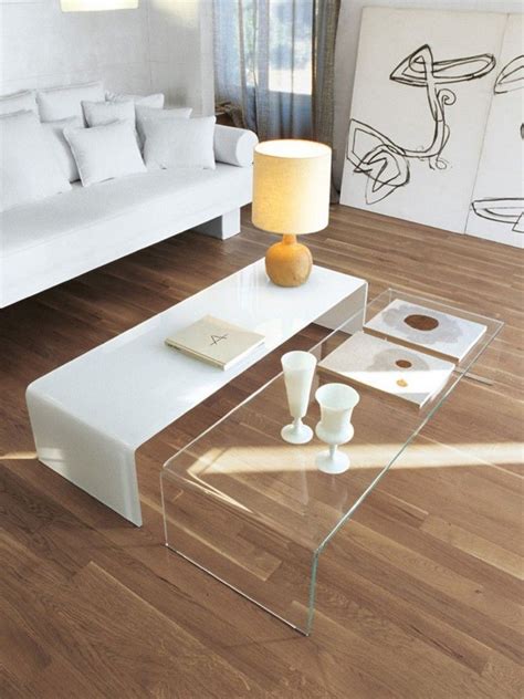 Table Basse En Verre Blanche Id Es Pour Le Salon Moderne Modern