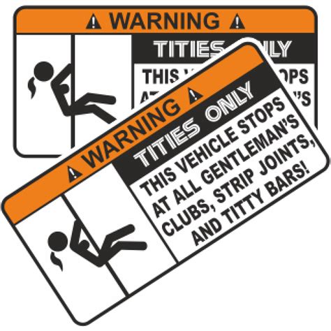 Stickere Auto - Warning Tities Only - Eleganță și Durabilitate pentru