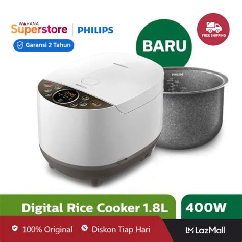 Philips Digital Rice Cooker 18 Liter Hd451533 Putih Lazada