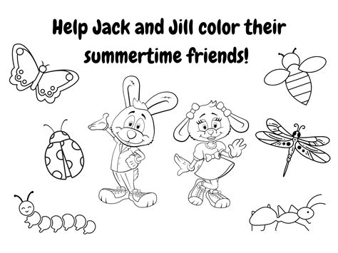 Help Jack And Jill Color Their Summertime Friends Calaway Park